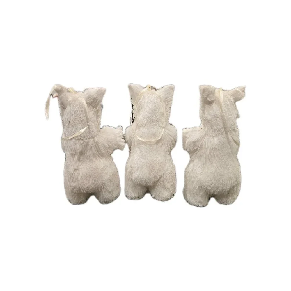 New Set Of 3 Magic Winter White Polar Bear CHRISTMAS Tree Holiday ORNAMENT